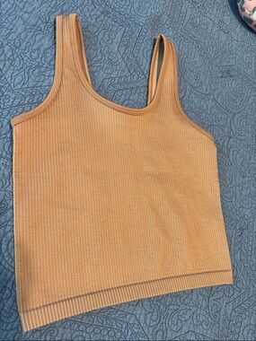 Offline Arie Ribbed Tank Top - Camel Tone
